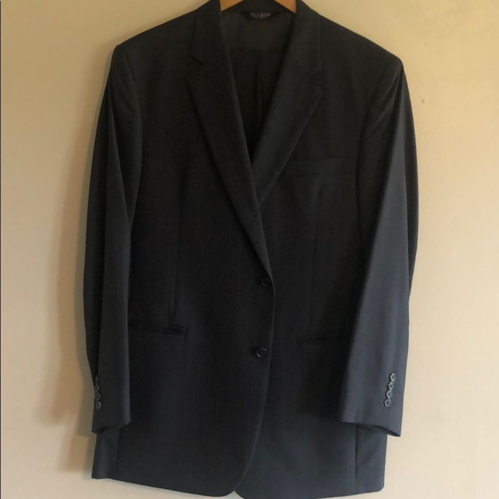 Men’s 2 piece Charcoal pinstripe